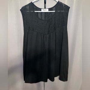 Black tank with lace insert